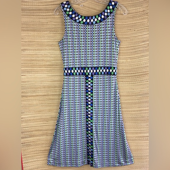 Tory Burch Womens Multicolor 100% Silk Sleeveless Jewel Sheath Mini Dress Size S - Picture 4 of 11